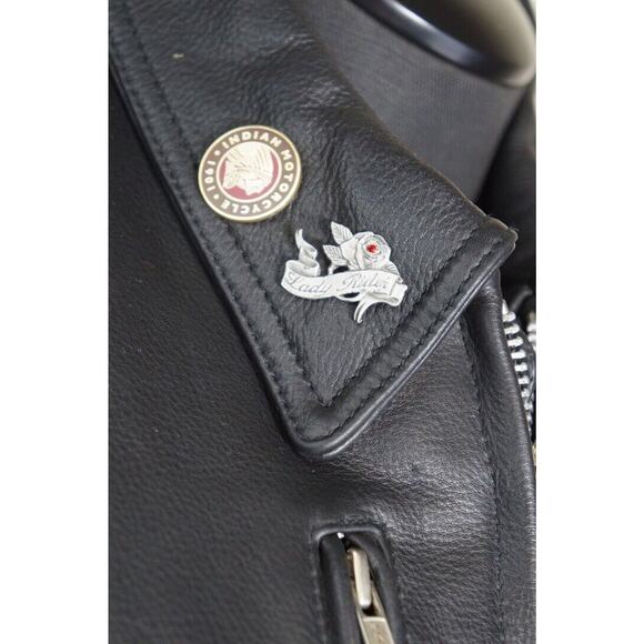 First Classic Leather Jacket with Victory patches & pins - Picture 9 of 13